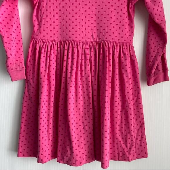 Hannah Andersson pink polka dot long sleeve dress button front size 8 - Picture 8 of 11